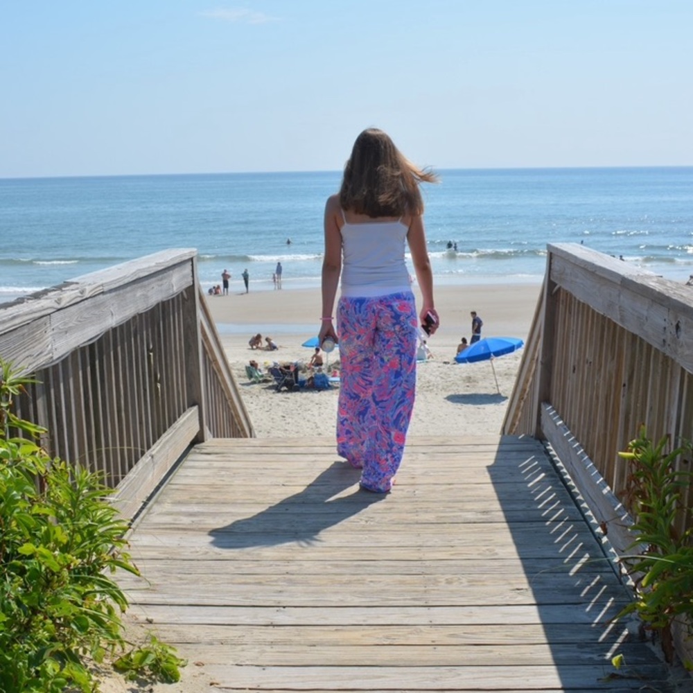 Lilly Pulitzer Linen Beach Pants | Iris Blue Shrimply Chic